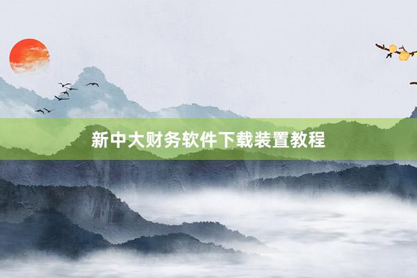 新中大财务软件下载装置教程